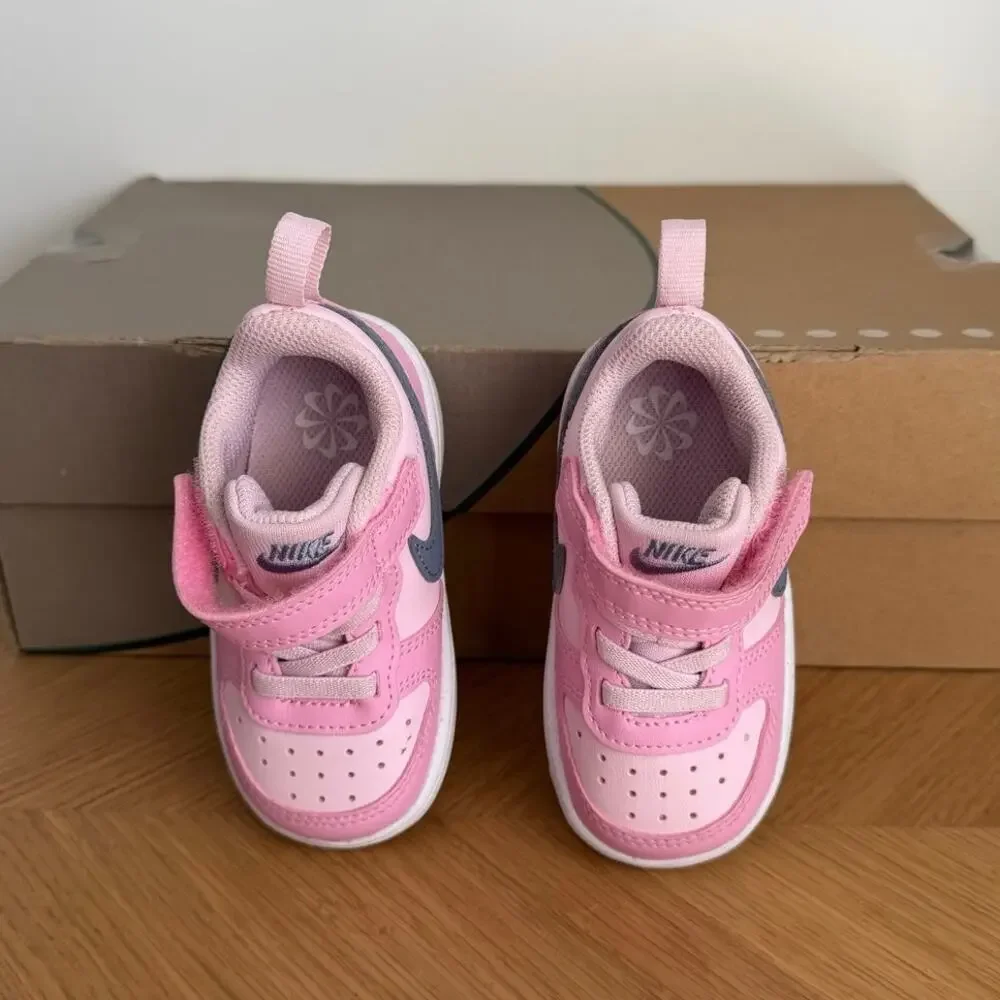 Nike Court Borough Low ‘Pink/Grey’ Toddler Sneakers- SZ 5 C